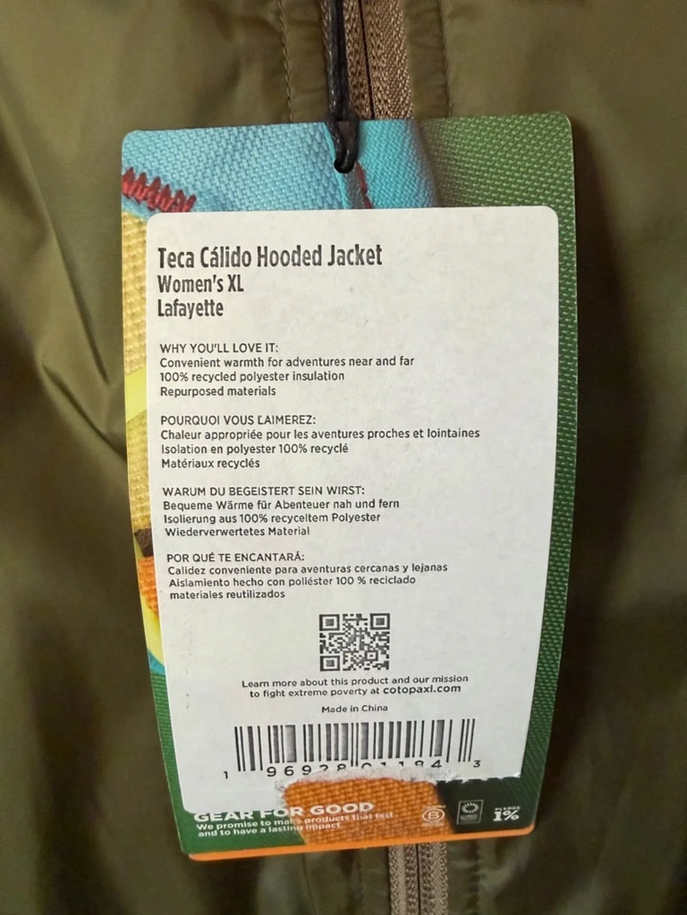 Cotopaxi reversible Teca calido Hooded Jacket Women's XL (Lafayette color) - Picture 4 of 7